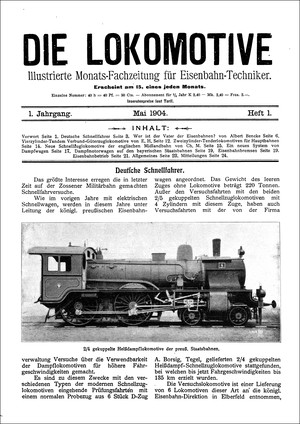 Die Lokomotive Jahrgang 1 Heft 1 Mai 1904