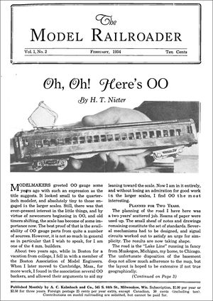 Model Railroader Volume 1 Number 2 February 1934