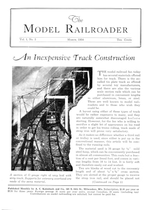 Model Railroader Vol.1 No.3 March 1934