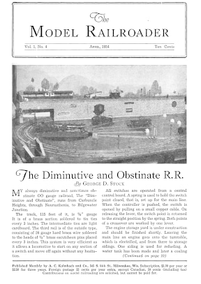 Model Railroader Vol.1 No.4 April 1934