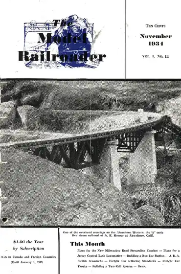 Model Railroader November 1934